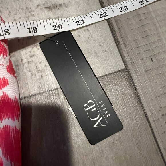 AGB Size 12 dark pink and white pattern dress Bin AN - Picture 5 of 8